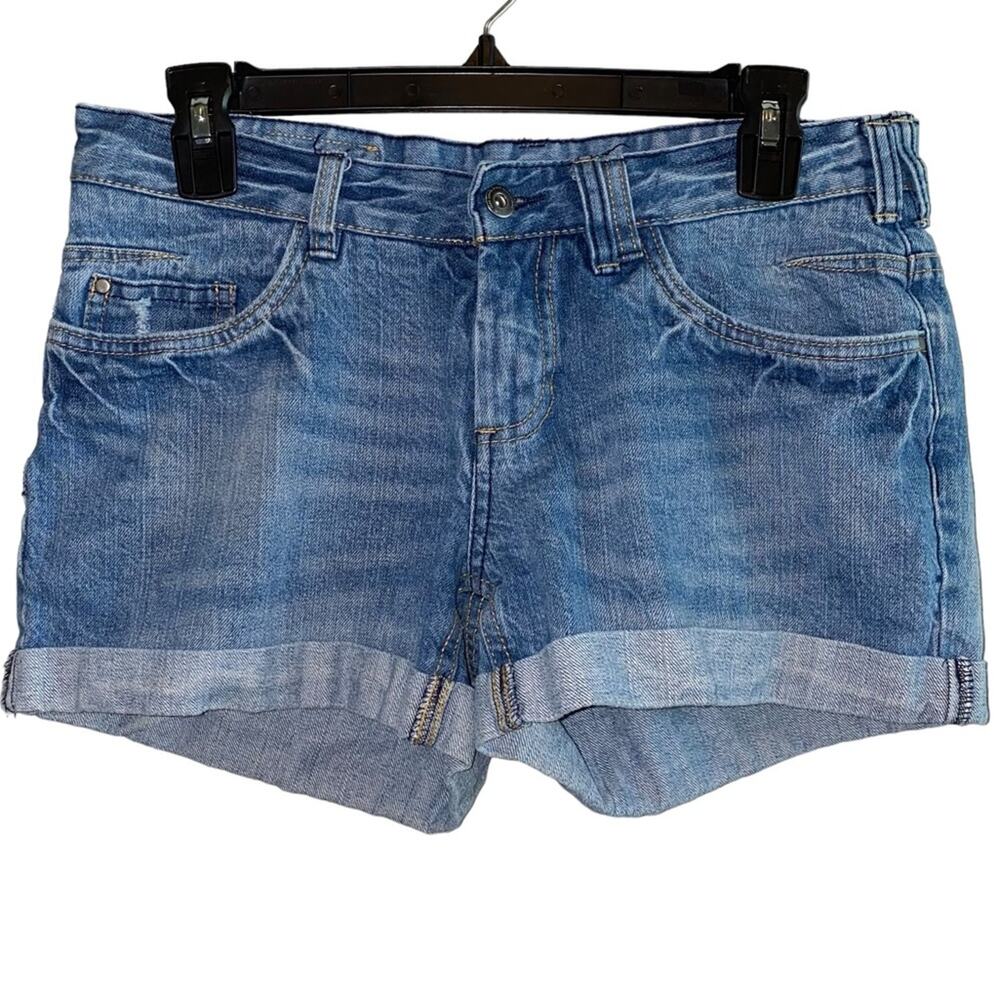 Vero Moda Rolled Cuff Denim Shorts Women’s‎ 28 Medium Wash Casual